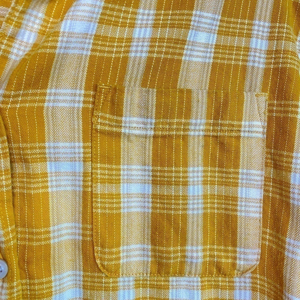 THE North Face Yellow Plaid Button Down Long Sleeve Size Small - Picture 4 of 6